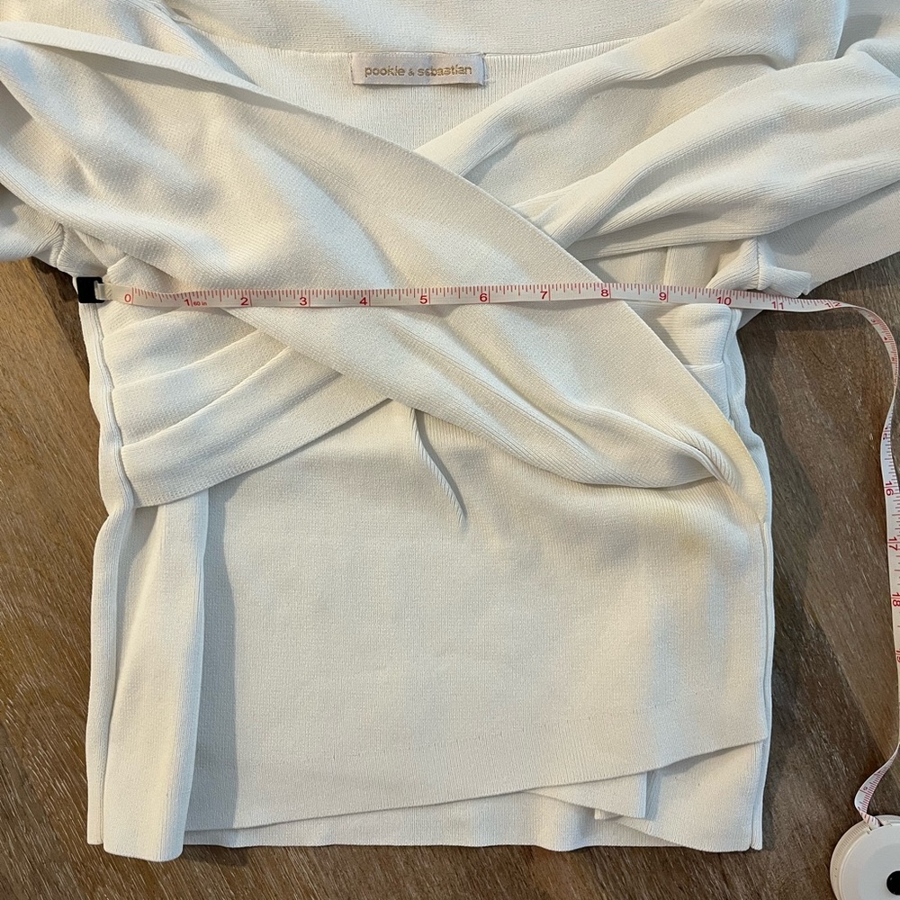 Pookie & Sebastian off-the-shoulder top in White - Picture 6 of 6